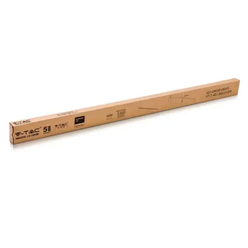 LED Γραμμικό Κρεμαστό Φωτιστικό 120cm Ασημί Linkable 40W V-TAC PRO Samsung Chip 3300lm 120° Φυσικό Λευκό 4000K – 21375