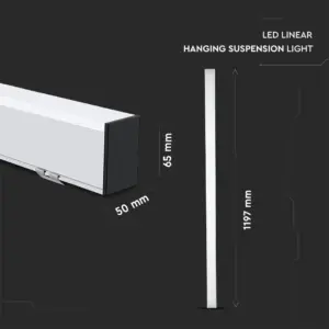 LED Γραμμικό Κρεμαστό Φωτιστικό 120cm UGR<19 Λευκό Linkable 40W Dimmable V-TAC PRO Samsung Chip 3510lm Φυσικό Λευκό 4000K – 21383