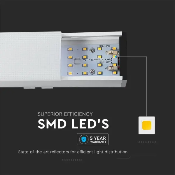 LED Γραμμικό Κρεμαστό Φωτιστικό 120cm UGR<19 Λευκό Linkable 40W Dimmable V-TAC PRO Samsung Chip 3510lm Φυσικό Λευκό 4000K – 21383