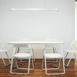 LED Γραμμικό Κρεμαστό Φωτιστικό 120cm Ασημί 40W V-TAC PRO Samsung Chip 3590lm 120° Φυσικό Λευκό 4000K – 21384