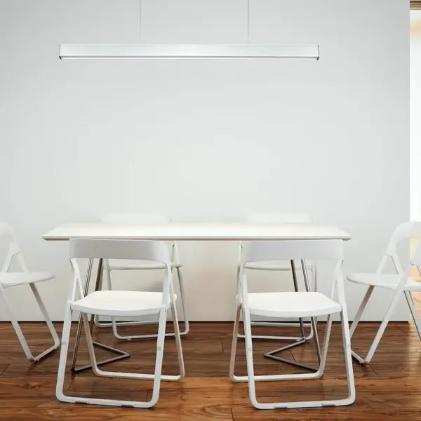 LED Γραμμικό Κρεμαστό Φωτιστικό 120cm Ασημί 40W V-TAC PRO Samsung Chip 3590lm 120° Φυσικό Λευκό 4000K – 21384