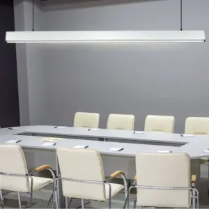 LED Γραμμικό Κρεμαστό Φωτιστικό 120cm Ασημί 40W V-TAC PRO Samsung Chip 3590lm 120° Φυσικό Λευκό 4000K – 21384