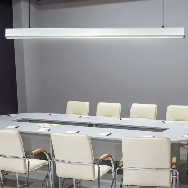 LED Γραμμικό Κρεμαστό Φωτιστικό 120cm Ασημί 40W V-TAC PRO Samsung Chip 3590lm 120° Φυσικό Λευκό 4000K – 21384