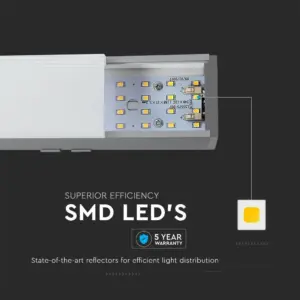 LED Γραμμικό Κρεμαστό Φωτιστικό 120cm Ασημί 40W V-TAC PRO Samsung Chip 3590lm 120° Φυσικό Λευκό 4000K – 21384