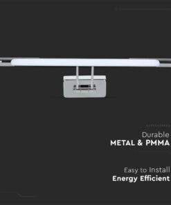 Γραμμικό Φωτιστικό Καθρέφτη/Πίνακα Τοίχου LED 8W V-TAC 120° 580lm Χρώμιο Φυσικό 4000K – 213894