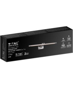 Φωτιστικό Καθρέφτη/Πίνακα Τοίχου LED 12W V-TAC 120° 910lm Χρώμιο Φυσικό 4000K – 213895