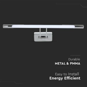 Φωτιστικό Καθρέφτη/Πίνακα Τοίχου LED 12W V-TAC 120° 910lm Χρώμιο Φυσικό 4000K – 213895