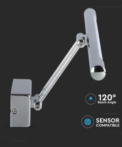 Φωτιστικό Καθρέφτη/Πίνακα Τοίχου LED 12W V-TAC 120° 910lm Χρώμιο Φυσικό 4000K – 213895