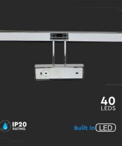 Γραμμικό Φωτιστικό Καθρέφτη/Πίνακα Τοίχου LED 8W V-TAC 120° 380lm Χρώμιο Θερμό 3000K – 213984