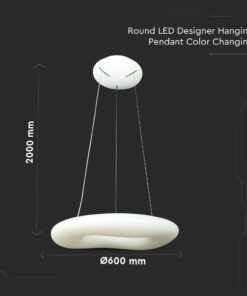 LED ΚΡΕΜΑΣΤΟ ΦΩΤΙΣΤΙΚΟ 36W SMD CCT 3 ΣΕ 1 ΣΤΡΟΓΓΥΛΟ ΣΧΗΜΑ ΜΕ ΔΥΝΑΤΟΤΗΤΑ ΡΥΘΜΙΣΗΣ ΤΗΛΕΧΕΙΡΙΣΤΗΡΙΟΥ V-TAC – 213959