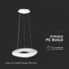 LED ΚΡΕΜΑΣΤΟ ΦΩΤΙΣΤΙΚΟ 36W SMD CCT 3 ΣΕ 1 ΣΤΡΟΓΓΥΛΟ ΣΧΗΜΑ ΜΕ ΔΥΝΑΤΟΤΗΤΑ ΡΥΘΜΙΣΗΣ ΤΗΛΕΧΕΙΡΙΣΤΗΡΙΟΥ V-TAC  – 213959