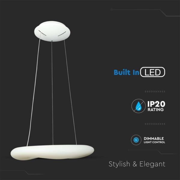 LED ΚΡΕΜΑΣΤΟ ΦΩΤΙΣΤΙΚΟ 36W SMD CCT 3 ΣΕ 1 ΣΤΡΟΓΓΥΛΟ ΣΧΗΜΑ ΜΕ ΔΥΝΑΤΟΤΗΤΑ ΡΥΘΜΙΣΗΣ ΤΗΛΕΧΕΙΡΙΣΤΗΡΙΟΥ V-TAC  – 213959