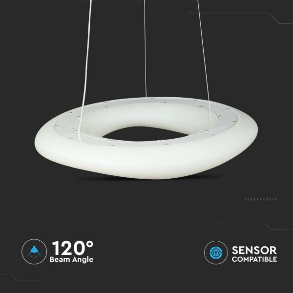 LED ΚΡΕΜΑΣΤΟ ΦΩΤΙΣΤΙΚΟ 36W SMD CCT 3 ΣΕ 1 ΣΤΡΟΓΓΥΛΟ ΣΧΗΜΑ ΜΕ ΔΥΝΑΤΟΤΗΤΑ ΡΥΘΜΙΣΗΣ ΤΗΛΕΧΕΙΡΙΣΤΗΡΙΟΥ V-TAC  – 213959