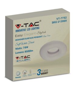 ΣΤΡΟΓΓΥΛΟ ΦΩΤΙΣΤΙΚΟ ΟΡΟΦΗΣ LED 82W CCT ΑΛΛΑΓΗΣ ΧΡΩΜΑΤΟΣ 3 ΣΕ 1 ΜΕ ΔΥΝΑΤΟΤΗΤΑ ΡΥΘΜΙΣΗΣ ΡΥΘΜΙΣΗΣ ΜΕ ΤΗΛΕΧΕΙΡΙΣΤΗΡΙΟ V-TAC – 213969