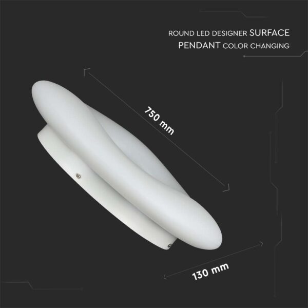 ΣΤΡΟΓΓΥΛΟ ΦΩΤΙΣΤΙΚΟ ΟΡΟΦΗΣ LED 82W   CCT ΑΛΛΑΓΗΣ ΧΡΩΜΑΤΟΣ 3 ΣΕ 1 ΜΕ ΔΥΝΑΤΟΤΗΤΑ ΡΥΘΜΙΣΗΣ ΡΥΘΜΙΣΗΣ ΜΕ ΤΗΛΕΧΕΙΡΙΣΤΗΡΙΟ V-TAC – 213969