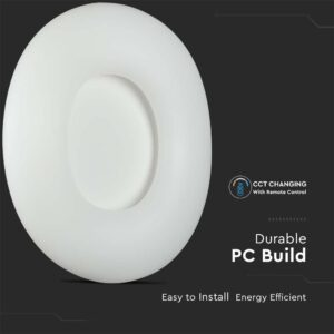 ΣΤΡΟΓΓΥΛΟ ΦΩΤΙΣΤΙΚΟ ΟΡΟΦΗΣ LED 82W   CCT ΑΛΛΑΓΗΣ ΧΡΩΜΑΤΟΣ 3 ΣΕ 1 ΜΕ ΔΥΝΑΤΟΤΗΤΑ ΡΥΘΜΙΣΗΣ ΡΥΘΜΙΣΗΣ ΜΕ ΤΗΛΕΧΕΙΡΙΣΤΗΡΙΟ V-TAC – 213969