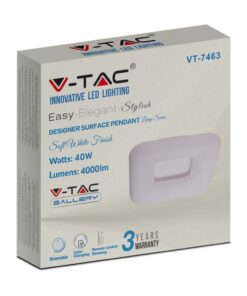 ΤΕΤΡΑΓΩΝΟ ΦΩΤΙΣΤΙΚΟ ΟΡΟΦΗΣ LED 40W V-TAC CCT ΑΛΛΑΓΗΣ ΧΡΩΜΑΤΟΣ 3 ΣΕ 1 ΜΕ ΔΥΝΑΤΟΤΗΤΑ ΡΥΘΜΙΣΗΣ ΜΕ ΤΗΛΕΧΕΙΡΙΣΤΗΡΙΟ – 213971