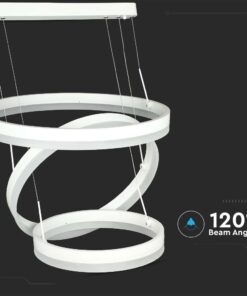 Κρεμαστός Πολυέλαιος LED Οροφής Τρεις Δακτύλιοι 86W Dimmable V-TAC 120° 4550lm Λευκό Θερμό Λευκό 3000K – 213989