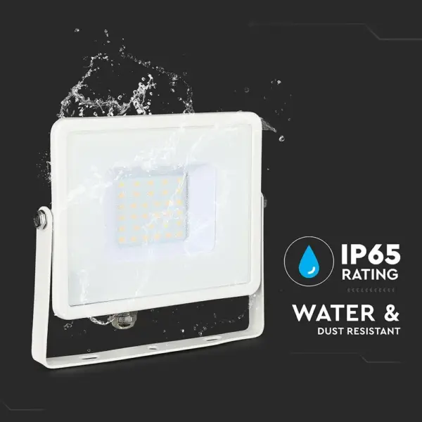 LED Προβολέας 30W V-TAC PRO Samsung Chip 100° 2340lm Λευκός Αδιάβροχος IP65 Θερμό 3000K – 21403
