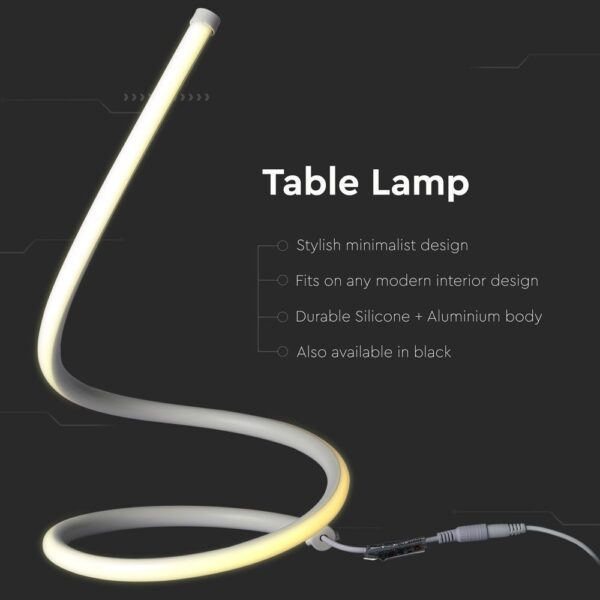 Επιτραπέζιο Φωτιστικό LED 20W Λευκό V-TAC Μεταλλικό Θερμό 3000K - 2140321 - Image 6