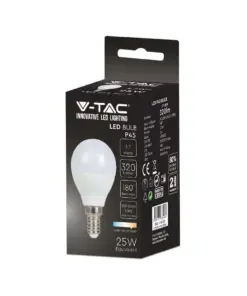 LED λάμπα E14 P45 SMD 3.7W ψυχρό λευκό 6500K V-TAC – 214124