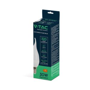 Λάμπα LED E14 κερί φλόγα SMD 3.7W 3000K V-TAC – 214164
