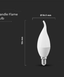 Λάμπα LED E14 κερί φλόγα SMD 3.7W 3000K V-TAC – 214164