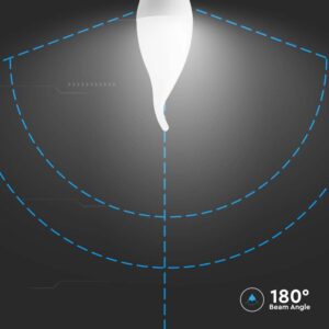 Λάμπα LED E14 κερί φλόγα SMD 3.7W 3000K V-TAC – 214164