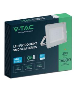 LED Προβολέας 200W V-TAC PRO Samsung Chip 100° 16500lm Λευκός Αδιάβροχος IP65 Φυσικό 4000K – 21420