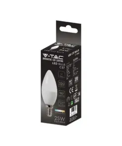 LED λάμπα E14 κερί SMD 3.7W θερμό λευκό 3000K V-TAC – 214216