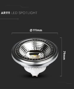 LED Λάμπα AR111 GU10 12W V-TAC 40° Θερμό Λευκό 3000K – 214224