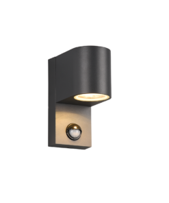 Φωτιστικό Τοίχου Trio Lighting ROYA 1x GU10 Ανθρακί Χυτό Αλουμίνιο IP44, Αισθητήρα κίνησης – 214260142