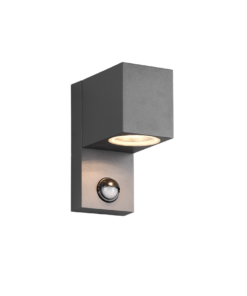 Φωτιστικό Τοίχου Trio Lighting ROYA 1x GU10 Ανθρακί Χυτό Αλουμίνιο IP44, Αισθητήρα κίνησης – 214269142
