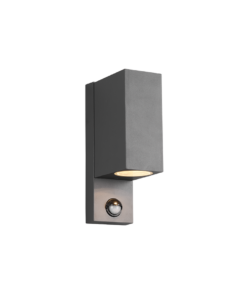 Φωτιστικό Τοίχου Trio Lighting ROYA 2x GU10 Ανθρακί Χυτό Αλουμίνιο IP44, Αισθητήρα κίνησης, Πάνω-κάτω φωτισμός- 214269242