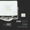 LED Προβολέας 10W V-TAC Samsung Chip Λευκός Αδιάβροχος IP65 Θερμό 3000K – 21427