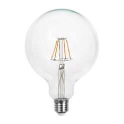 LED Λάμπα E27 G125 6W Filament V-TAC Θερμό 3000K – 214304