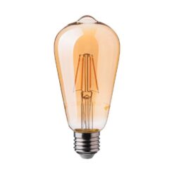 LED Λάμπα – 6W Filament E27 ST64 Amber Cover 2200K V-TAC – 214362