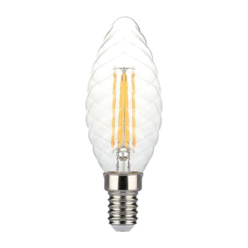 LED Λάμπα – 4W Filament E14 Twist Κερί Dimmable 3000K V-TAC – 214367