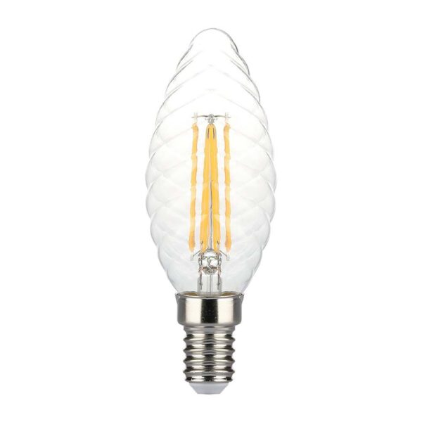 LED Λάμπα - 4W Filament  E14 Twist Κερί Dimmable 3000K V-TAC - 214367