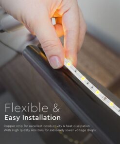 Εύκαμπτη ταινία LED, εύκολη στην εγκατάσταση, βελτιωμένη αγωγιμότητα και διάχυση θερμότητας.