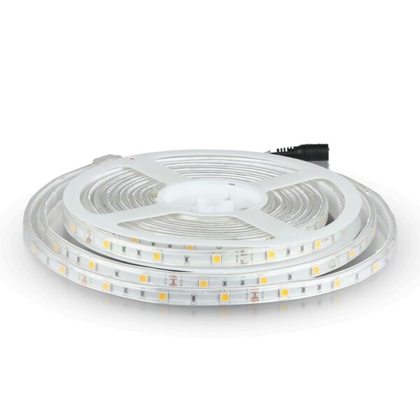 LED Ταινία 4.8W V-TAC 500lm/m Αδιάβροχη IP65 Φυσικό 4000K 5 Μέτρα - 212460