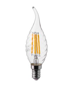 LED Λάμπα E14 4W Φλόγα Filament V-TAC Φυσικό 4000K – 214431
