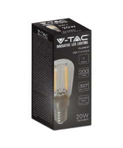 LED Λαμπάκι E14 2W Filament V-TAC Θερμό 3000K – 214444