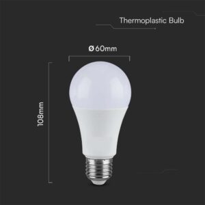 Λάμπα LED E27 A65 SMD 17W  3000K V-TAC – 214456