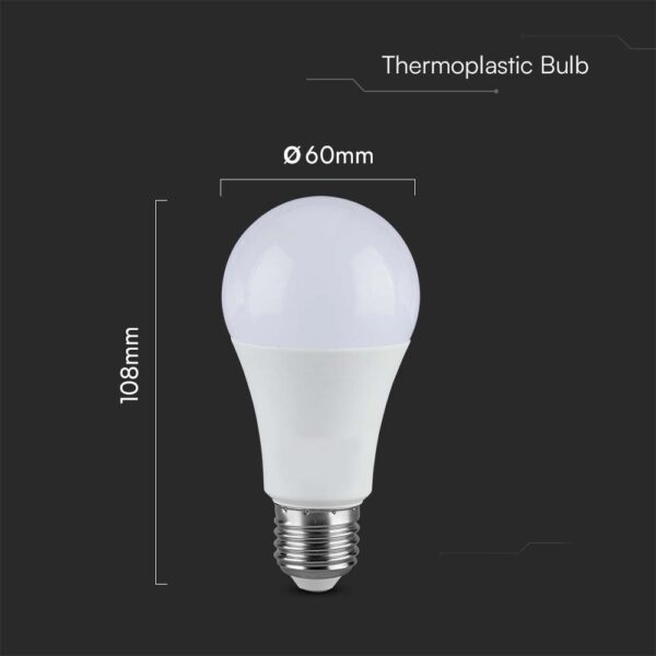 Λάμπα LED E27 A65 SMD 17W  3000K V-TAC – 214456