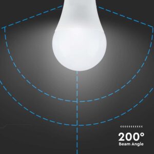 Λάμπα LED E27 A65 SMD 17W  3000K V-TAC – 214456