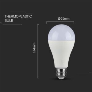 Λάμπα LED E27 A65 SMD 17W  4000K V-TAC – 214457