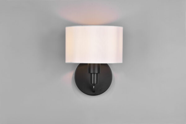 Φωτιστικό Τοίχου Trio Lighting CASSIO  1x E27 Μαύρο Ματ Μεταλλικό   – 214470132