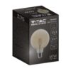 LED Λάμπα – 4W  Filament E27 G125 Amber Glass 2200K V-TAC – 214473