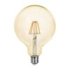 LED Λάμπα – 4W  Filament E27 G125 Amber Glass 2200K V-TAC – 214473